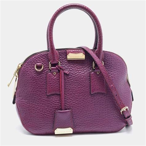 burberry small orchard|BURBERRY Heritage Grain Small Orchard Bowling Bag Purple .